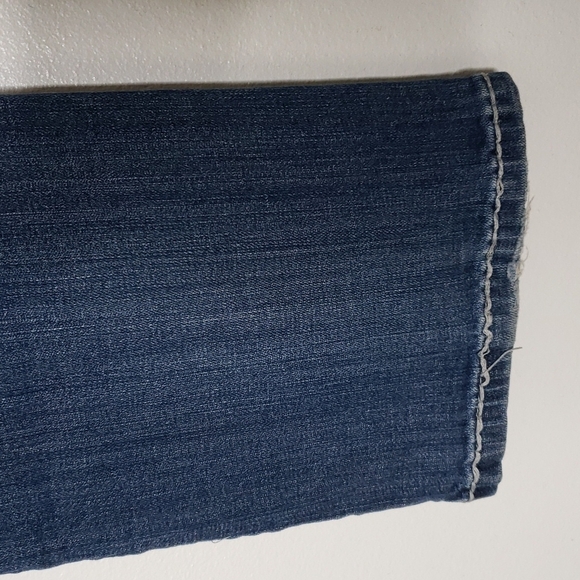 LA Idol White Lace Embellished Boot Cut Jeans Swarovski Crystals Luxury Summer - Picture 15 of 16